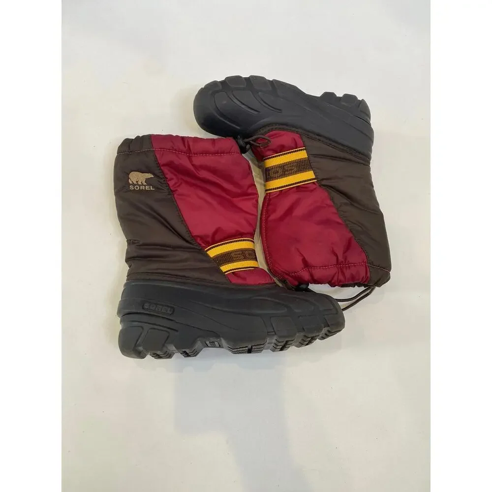 Sorel Warm Winter Boots EUC Sz 3 Boys Youth Waterproof